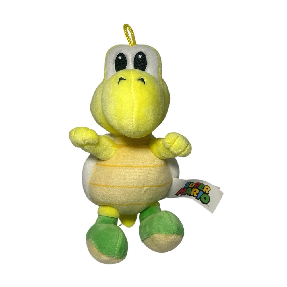 Koopa Troopa Plush Yellow Green Turtle Stuffed Animal 6.5" Super Mario Basic Fun
